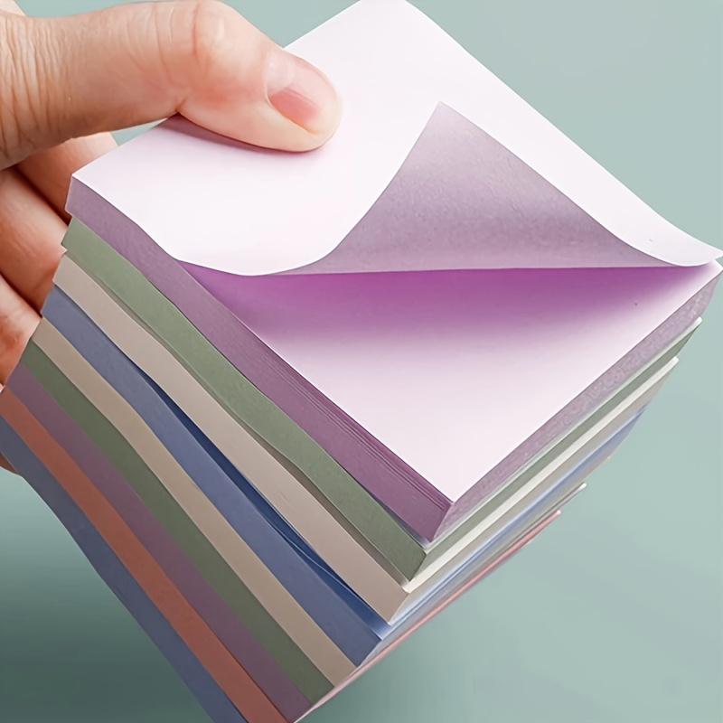 

100sheets Solid Color Sticky Note For Adults, Papers, Arts And Crafts Projects