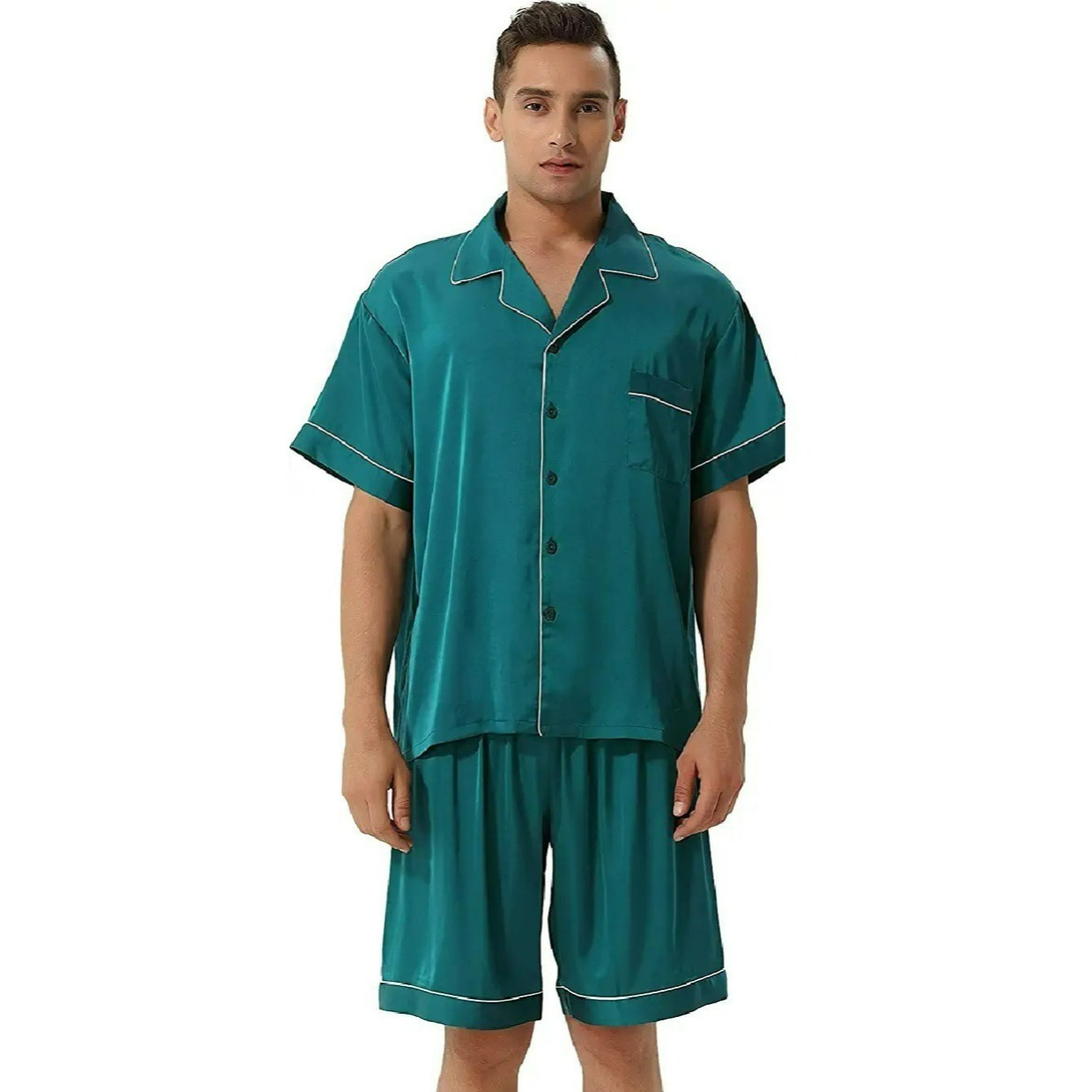 Sanqiang Men's Fine Artificial Silk Pajamas Set | Shop The Latest ...