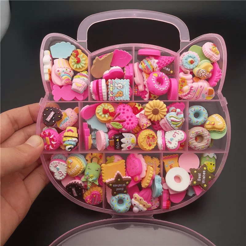 XL Sweet Summer Kawaii Nail Charms Set Lollipop/Cherry/Jelly Bear/Christmas  Design For 3D Nail Decoration In Pink Box Candy B509 - AliExpress