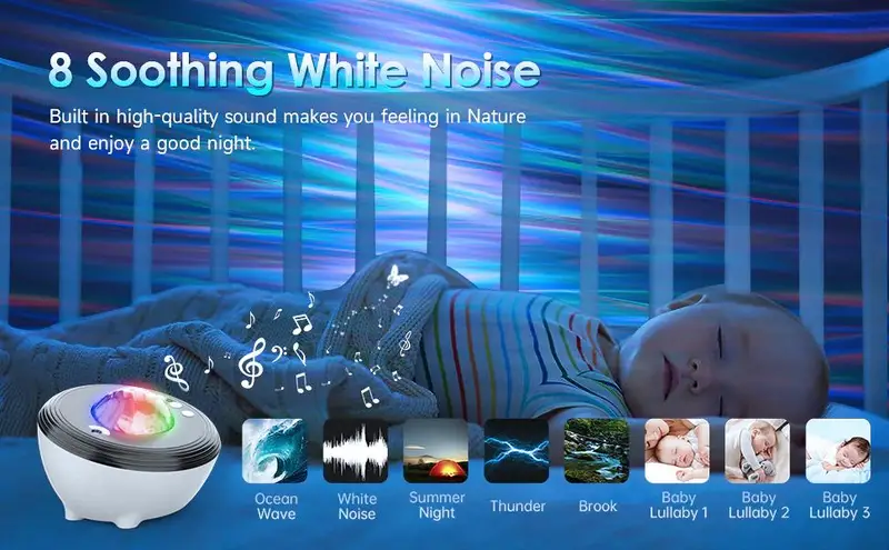 star light galaxy projector smart wifi night light music speaker using white noise for kids and adults home ceiling decor christmas party birthday gift details 8