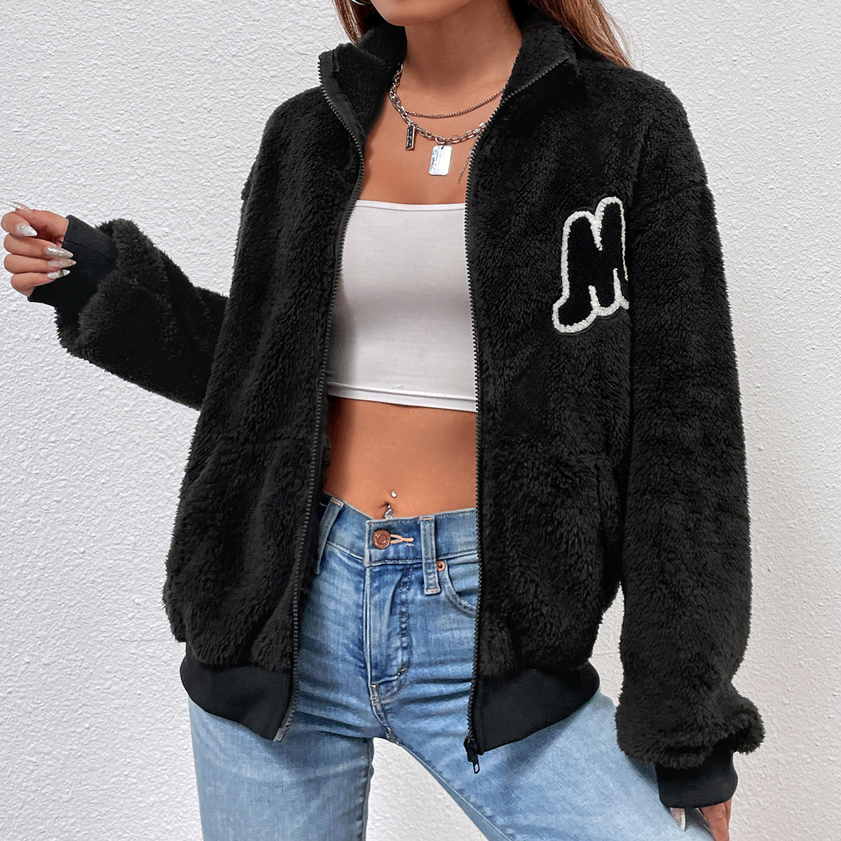 Fuzzy on sale jackets womens