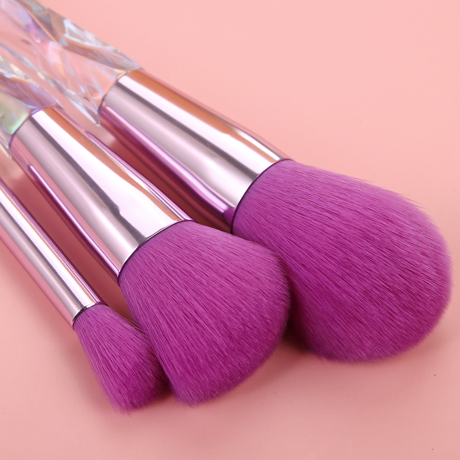 Crystal Acrylic Handle Makeup Brush Set Beauty Tools Eye Temu