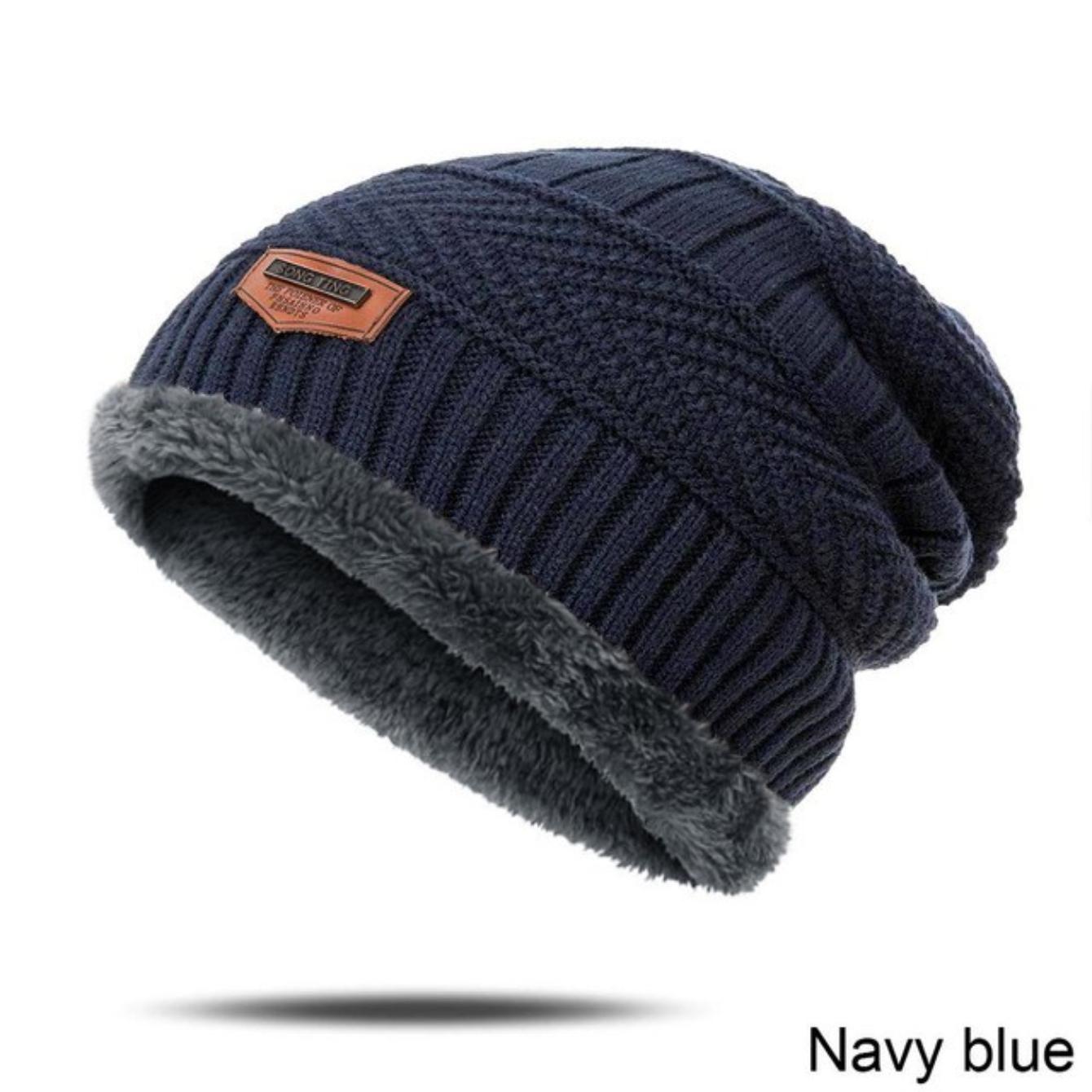 Sombrero tejido Gorro cálido de invierno para hombre, gorro de algodón de  punto grueso para exteriores, gorro para clima frío, esquí, senderismo,  correr Golovejoy Sombrero tejido