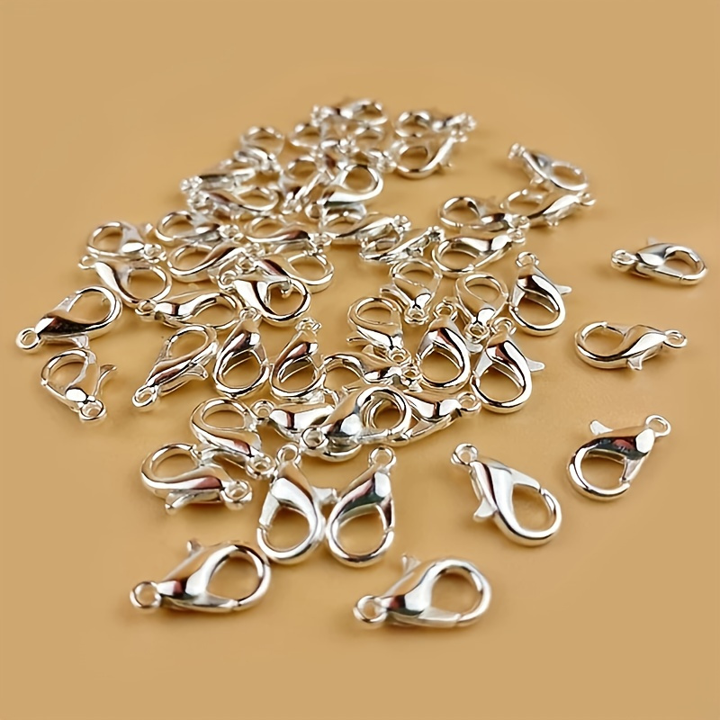 

20pcs 12mm Alloy Lobster Hooks End Connector Clasps For Jewelry Making Findings Necklace Bracelet Diy Earrings Supplies