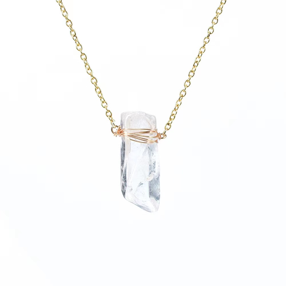Silver & Pink Crystal 'CC' Necklace