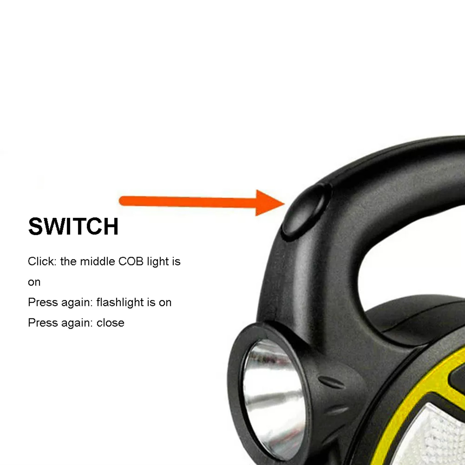 1pc LED COB Camping Flashlight Lantern AA Battery Power Floodlight + Side Torch Light Mini Portable COB Camping Lamps Work Lights 