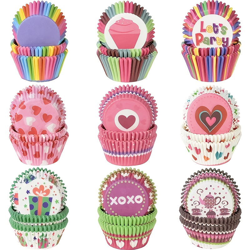 

100pcs Muffin Cupcake Paper Cups, Cupcake Liner, Baking Muffin Box, Cup Case, Party Tray, Cake Decorating Tools, Birthday Party Decor