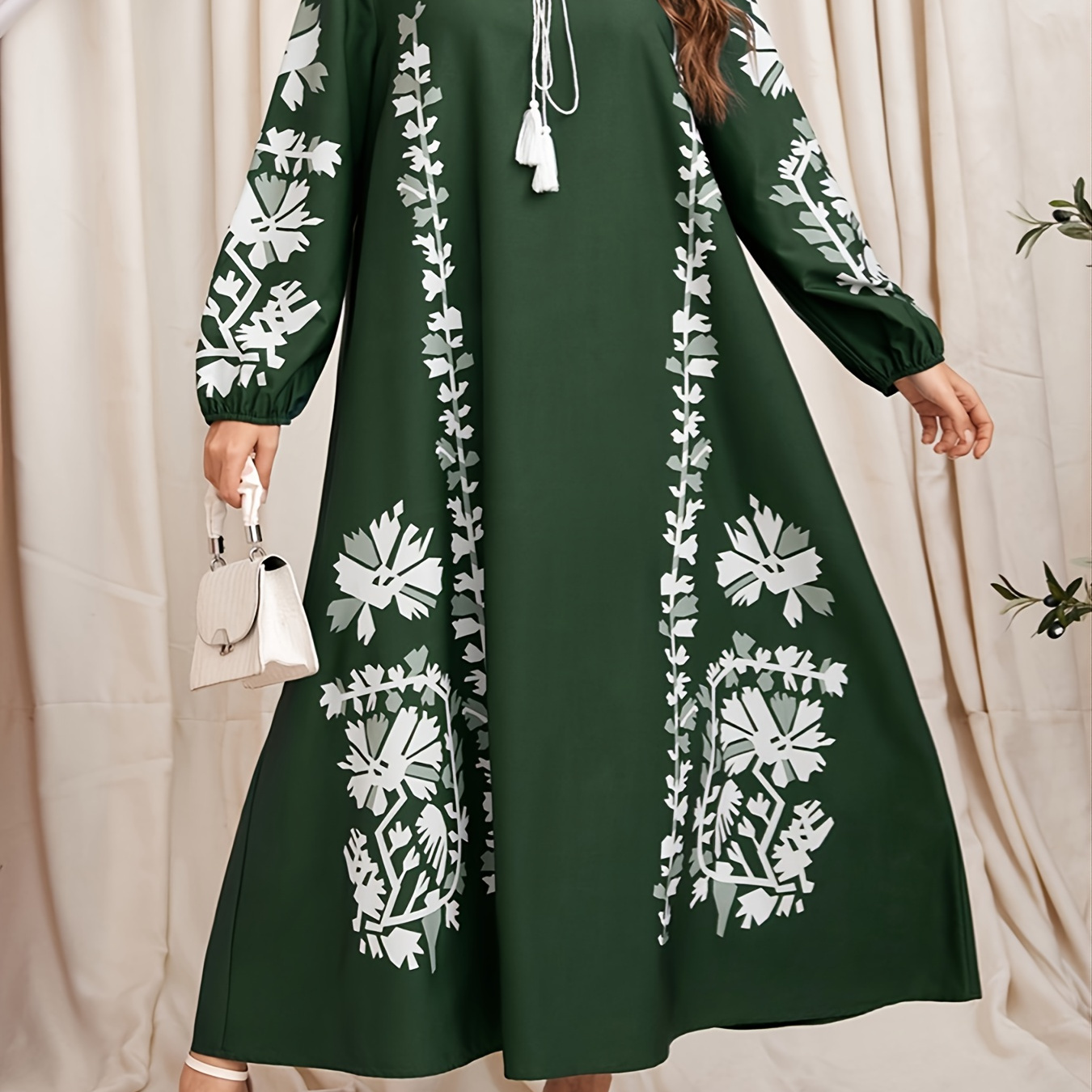 thumbnail image 2 of Women Plus Size Blouse 2018 Autumn Peplum Long Sleeve High Low Lace... 2 of 11