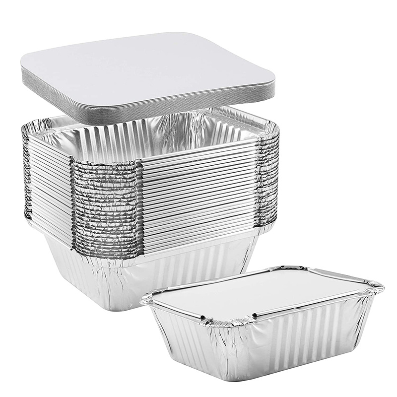 TRIANU 50Pack Aluminum Pans Disposable, 9x13“ Square Baking Pans for  Prepping, Roasting, Food, Storing, Heating, Cooking, Chafers, Catering,  Crawfish