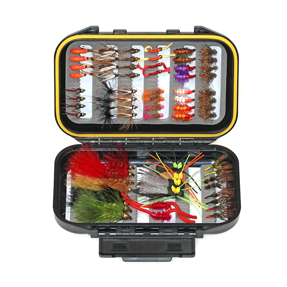  Reuiqu 40PCS Fly Fishing Flies Kit, Fly Fishing Lure Kits,  Hand Knitting Lifelike Stainless Steel Fishing Bait Set with Waterproof Box  : Sports & Outdoors