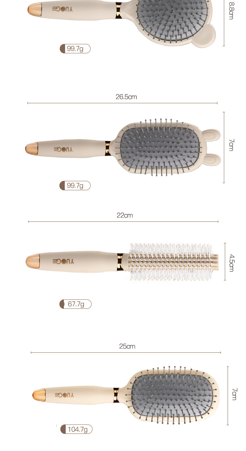 Cute Air Cushion Detangler Hair Brush Anti Static Massage Brush For Wet And Dry Hair All Hair