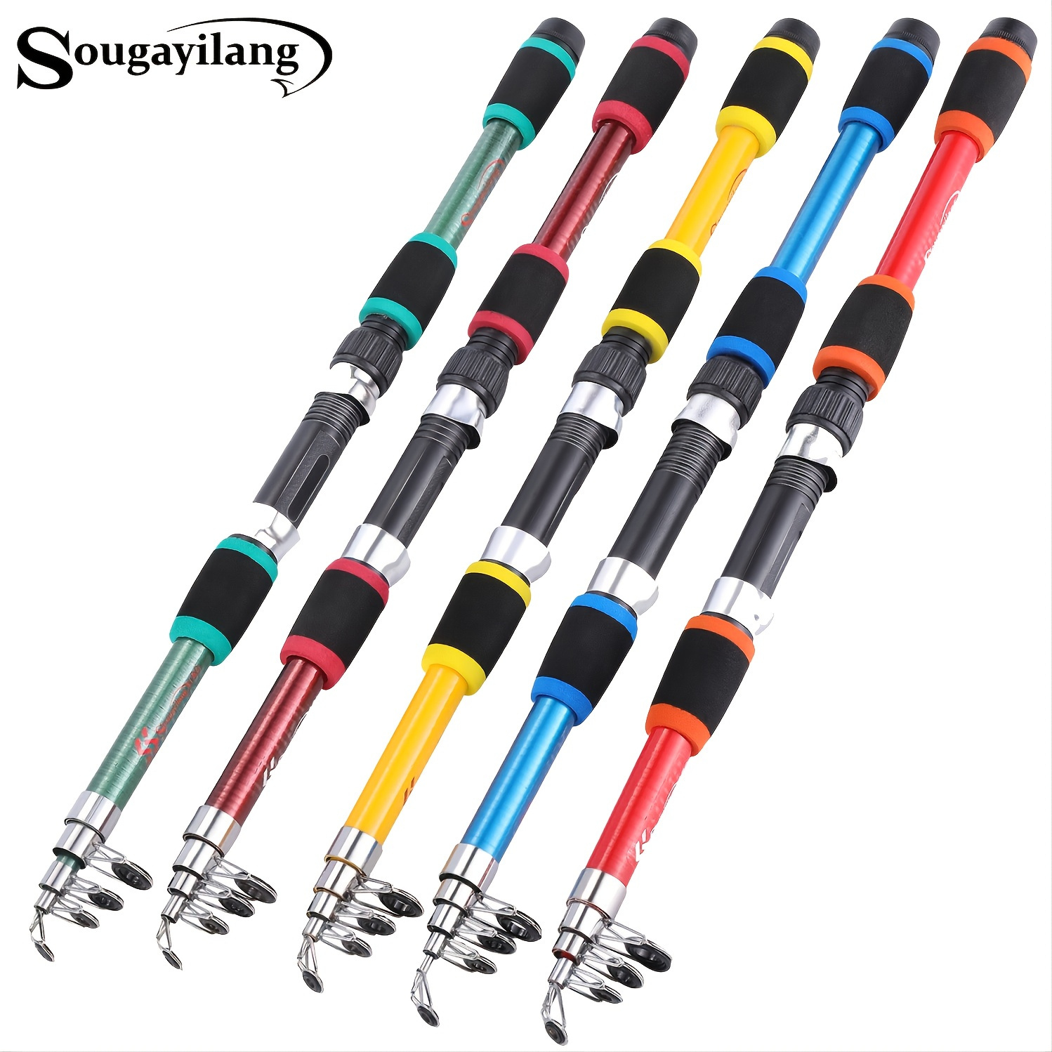 

Sougayilang Telescopic Fishing Rod - Lightweight, Portable, And Durable Glass Fiber Fishing Pole