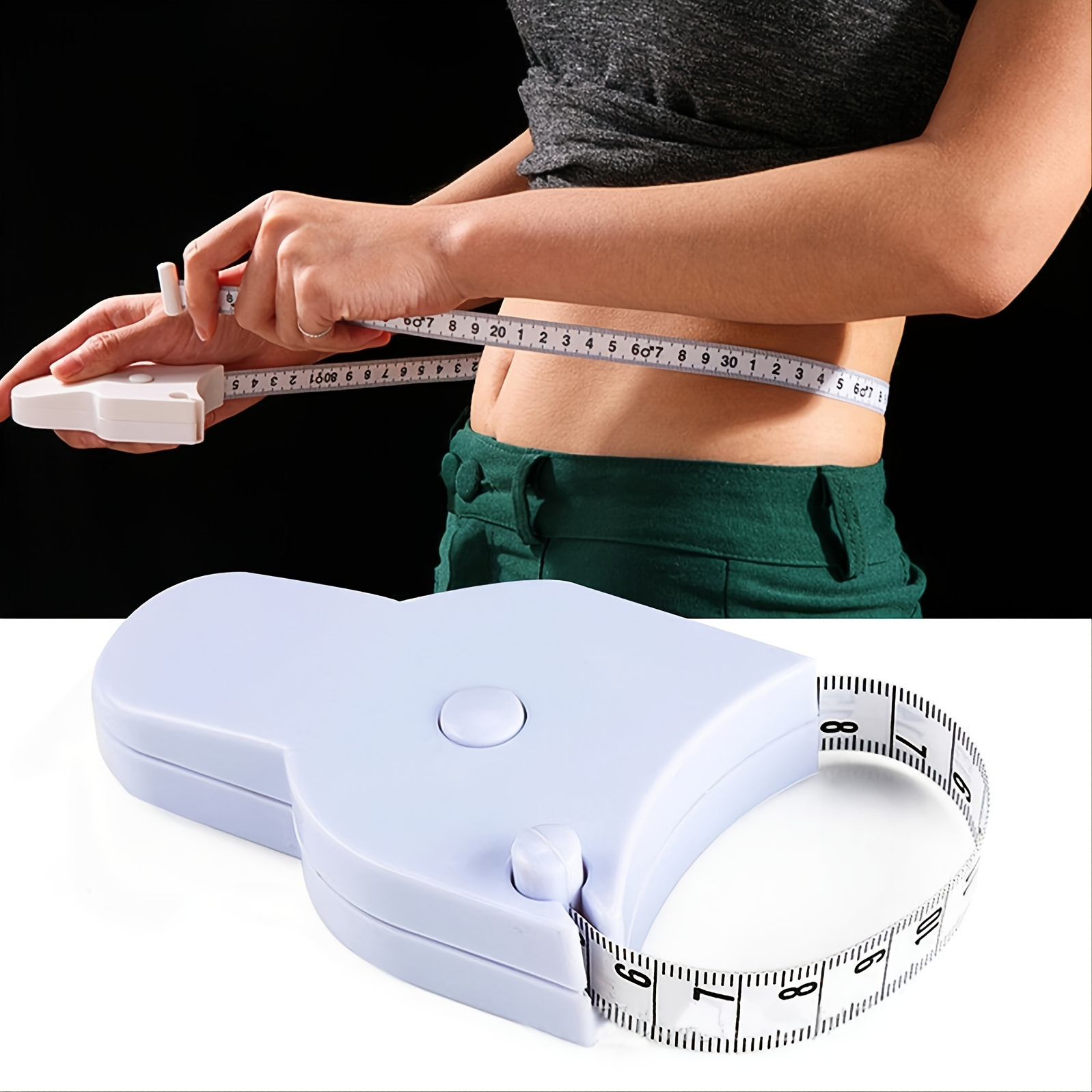 Body Tape Measure 60 Inch (150cm) - Retractable Measuring Tape for Body  Accurate Way to Track Weight Loss Muscle Gain by One Hand, Easy Body Tape