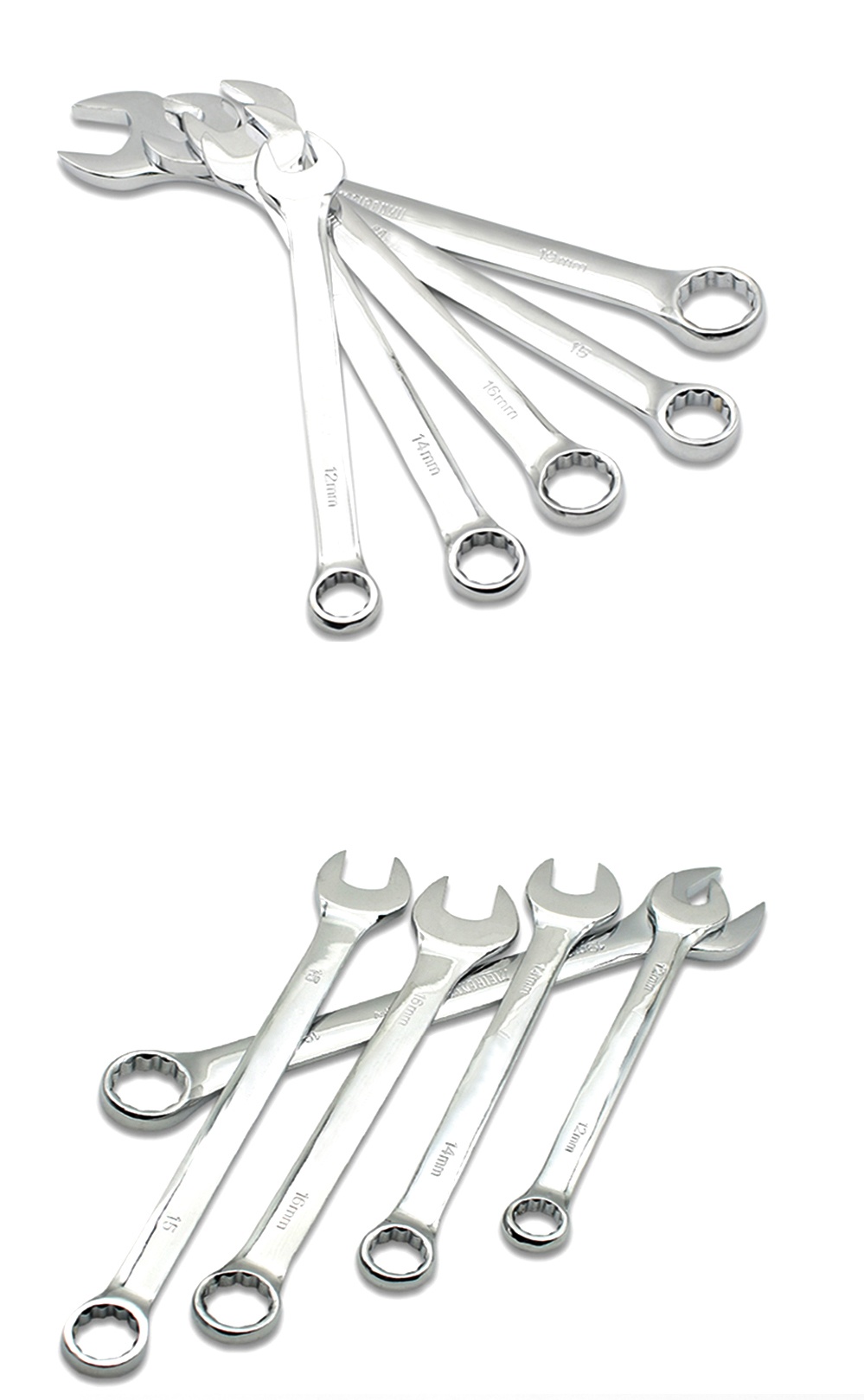 Silverline Chrom-Vanadium Hand-Kombinationsschlüssel-Satz – Poliert, Metrisch Von 6 Mm Bis 22 Mm
