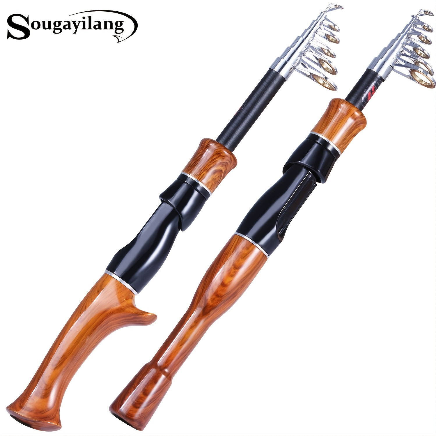 

Sougayilang Telescopic Fishing Rod - Lightweight, Portable, And Durable Cork Handle Travel Fishing Rod