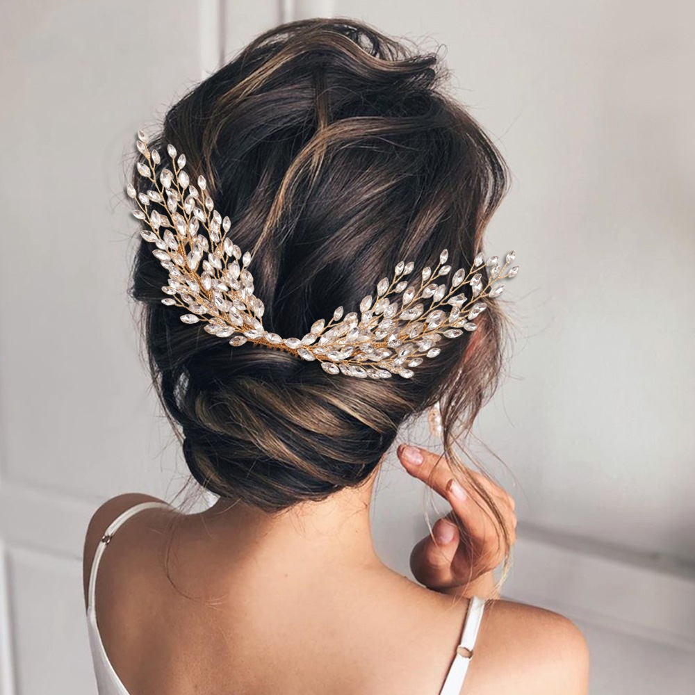 Crystal Bridal Hair Comb Pearl Wedding Hair Comb Bridal Comb - Temu ...