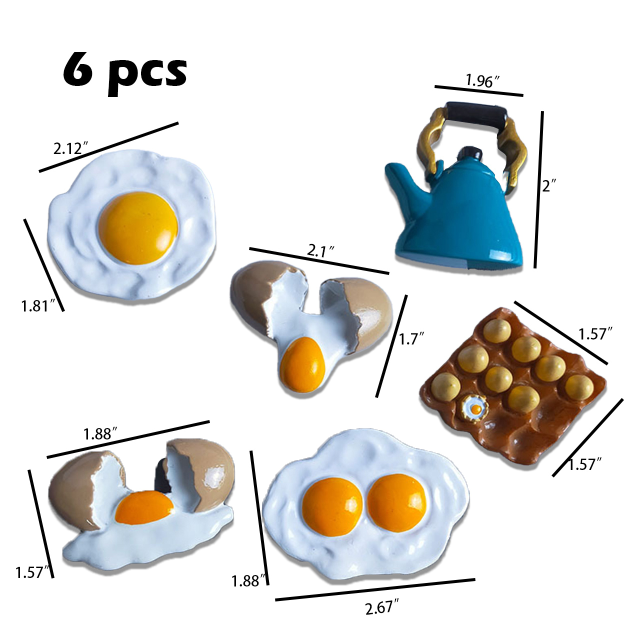 Food Fridge Magnet Resin Fried Egg Refrigerator Magnet Cute - Temu