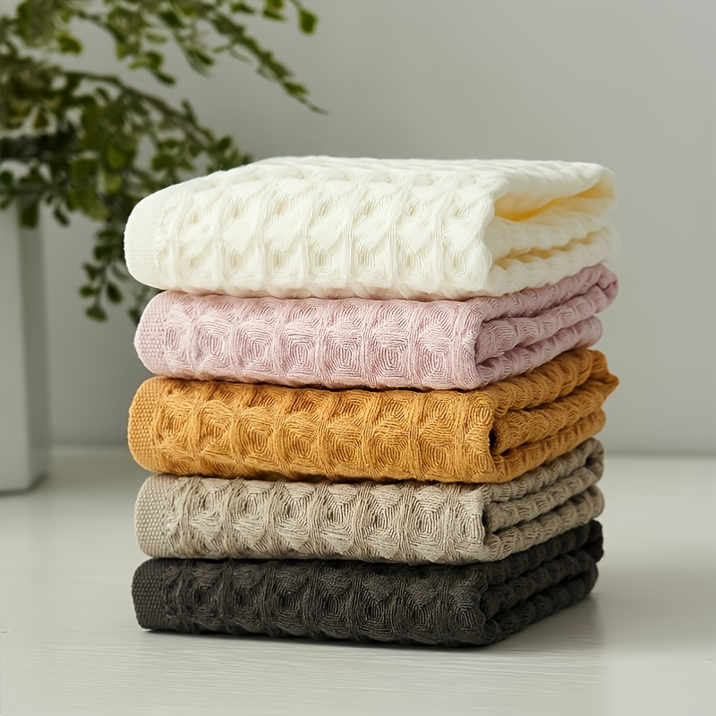 Simple Hanging Honeycomb Washcloth Household Dish Towels - Temu