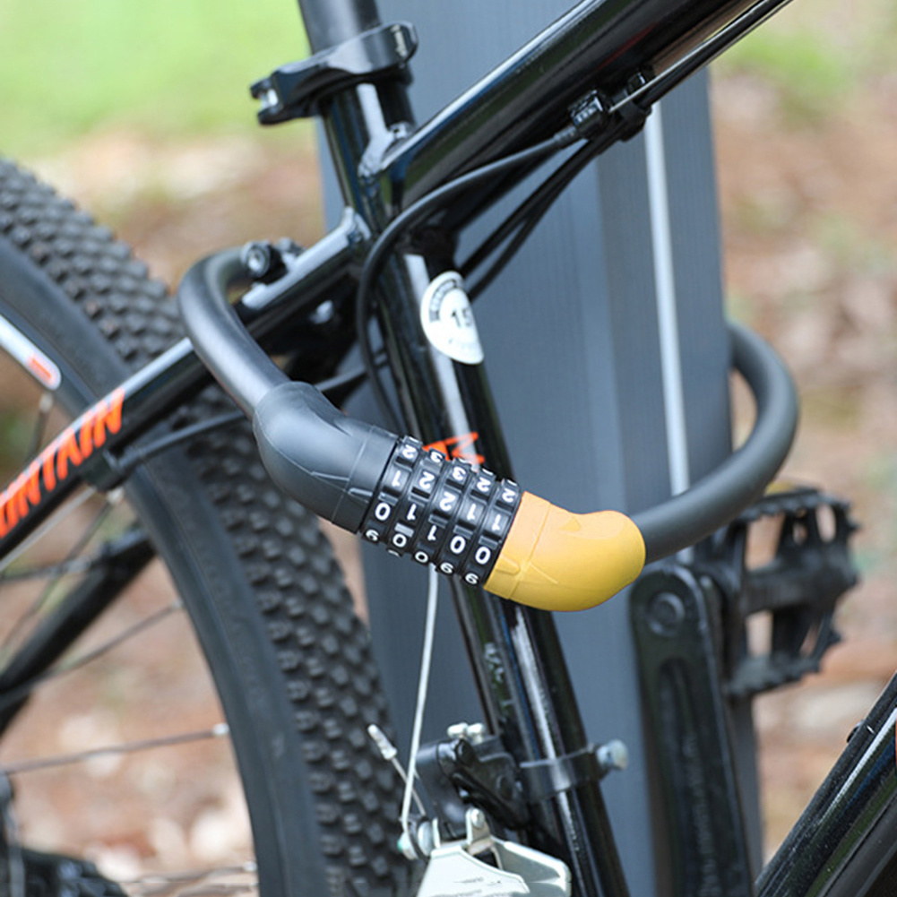 CANDADO DE ACERO PARA BICICLETA U-LOCK DE 5 DÍGITOS COLOR VERDE