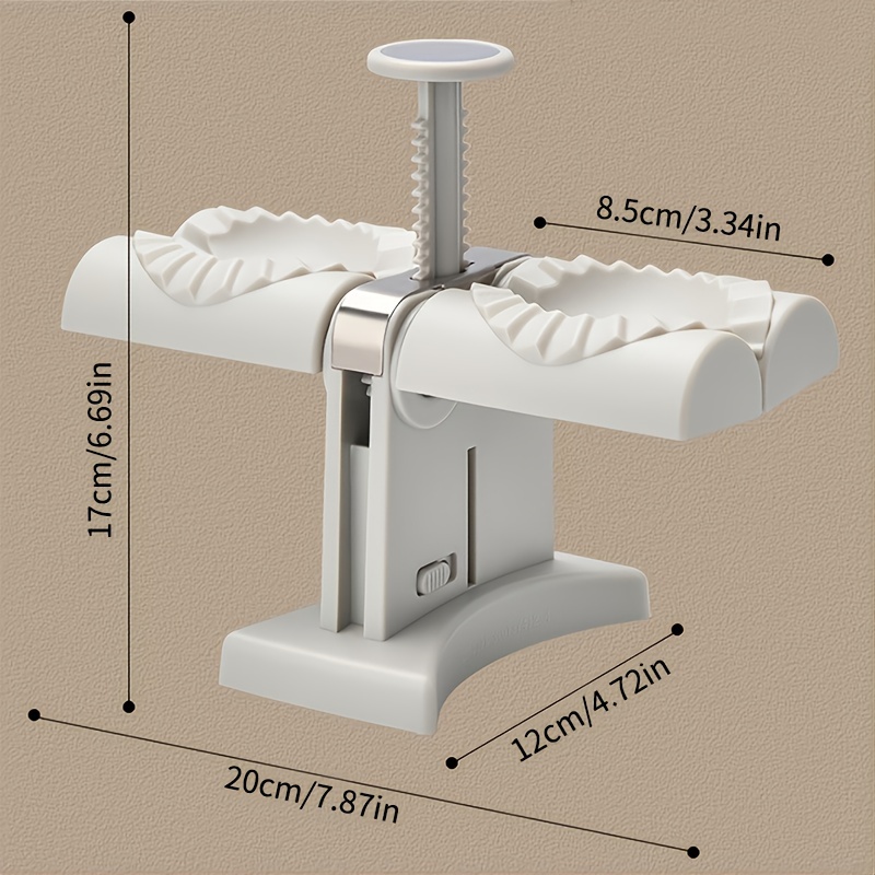  Weiei Household Double Head Dumpling Maker Automatic Dumpling  Maker Machine Wrap Two At A Time Stainless Steel Manual Dumpling Maker  Mould Kitchen Accessories (Silver) : Home & Kitchen