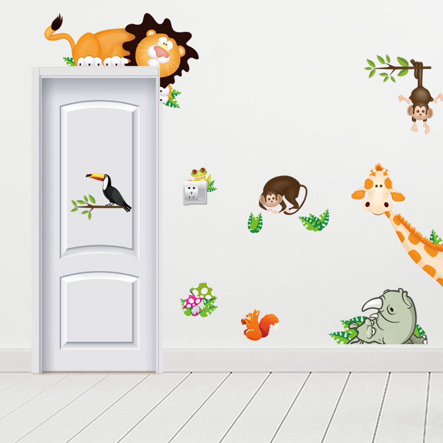 MHJY Kids Height Chart - Wooden Ruler Growth Measure Wall Decor For Girls Boys - Rainbow Unicorn