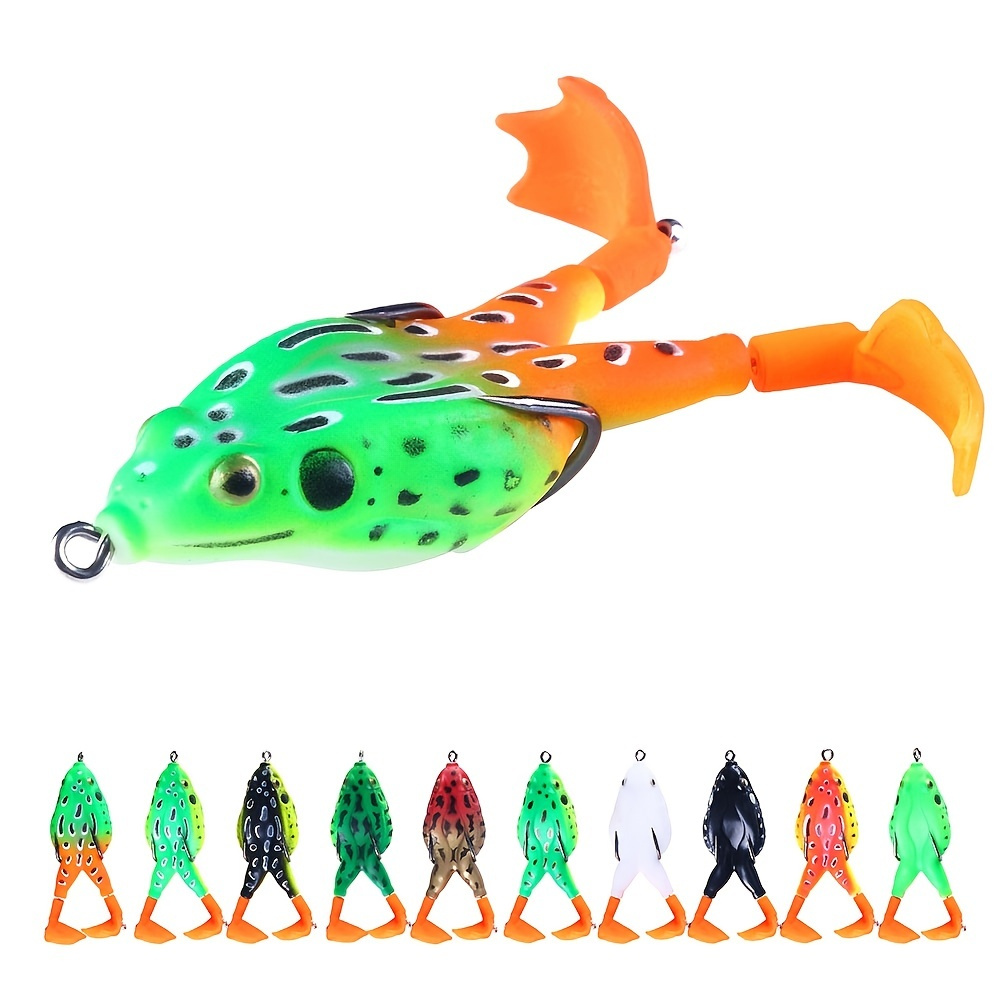 1pc Silicone Frog Top Water Lure Thunder Fishing Lure Double