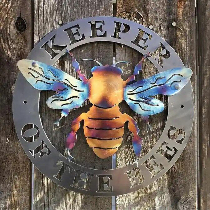 1pc Metal Bee Art Wall Decoration Metal Wasp Wall Decoration 3d