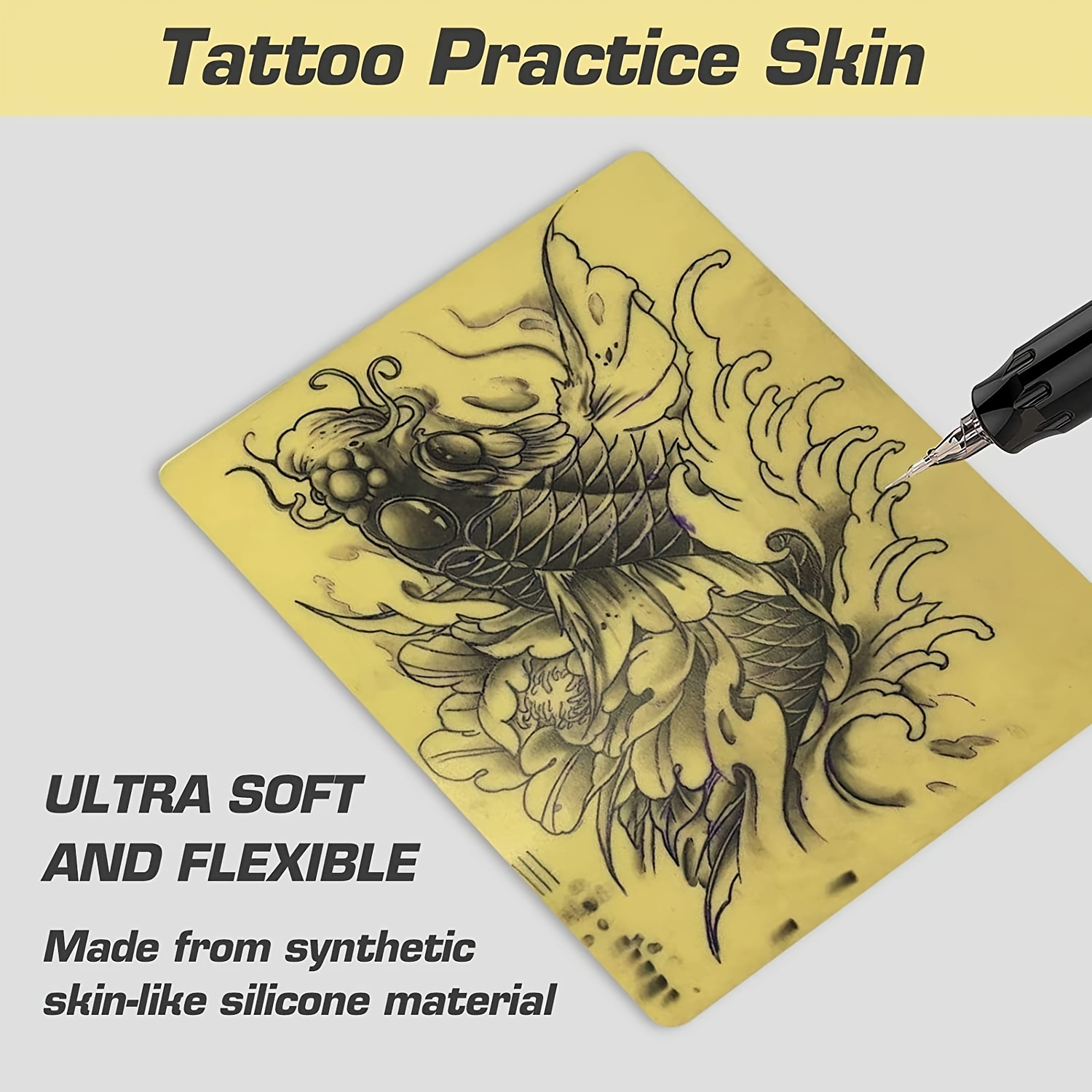 Blank Tattoo Practice Skins Tattooing Practice Soft Silicone - Temu