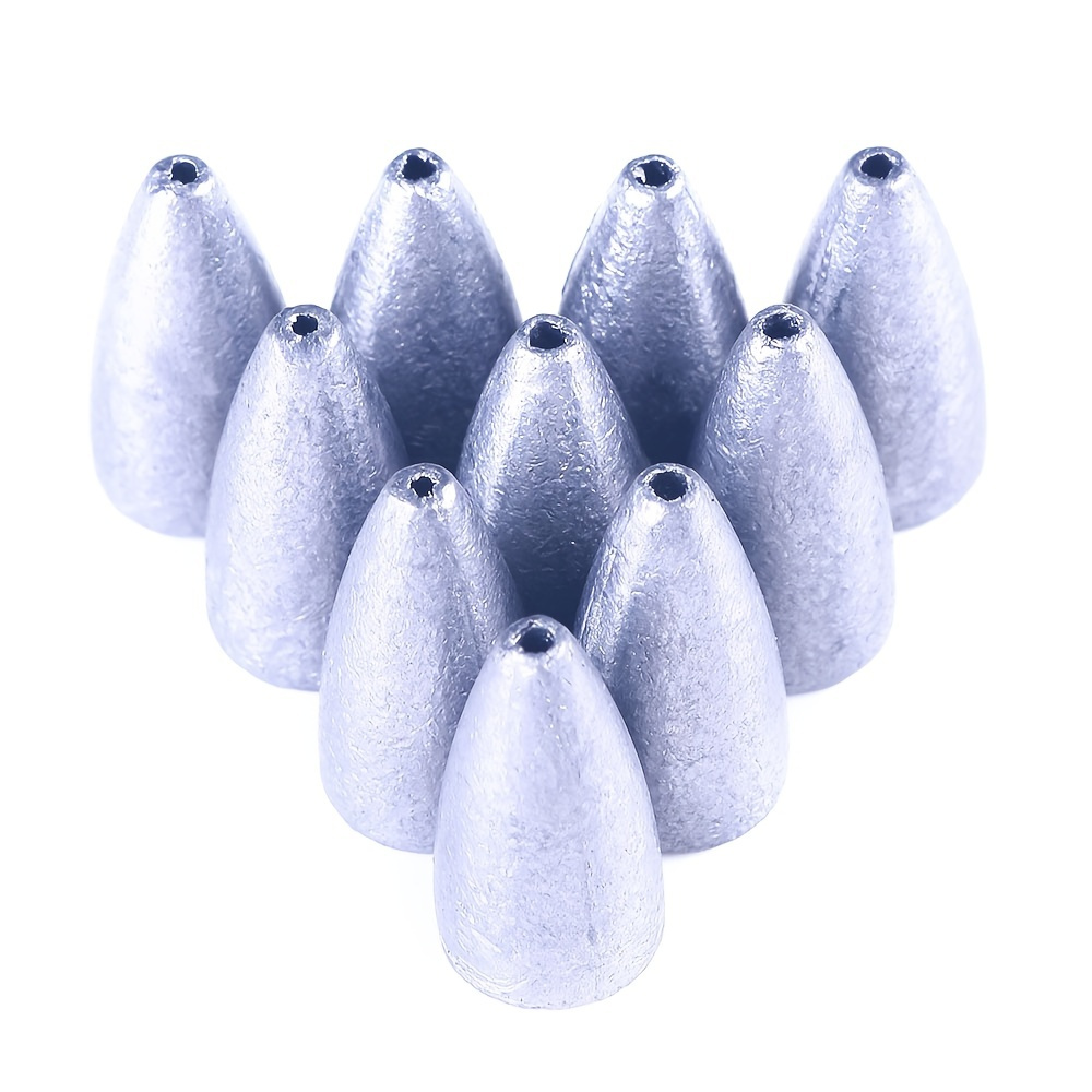 TaoTaoChong Egg Fishing Sinkers Weights Assortment Lead Oval Shape Bass  Casting Worm Bullet Tackle for Saltwater Freshwater Fishing Stopper -barrel-swivels