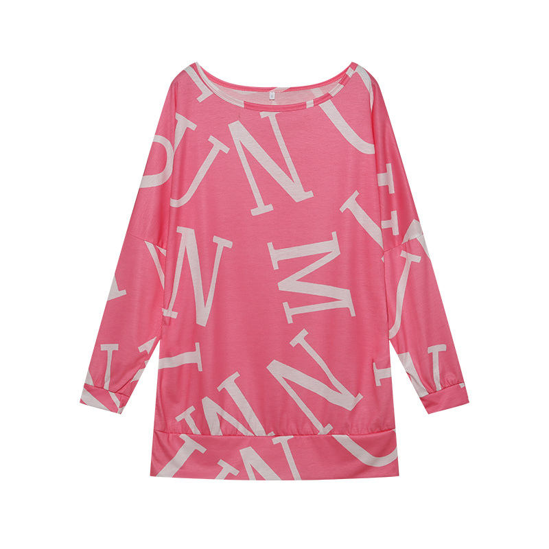 Long sleeve halter letter print top