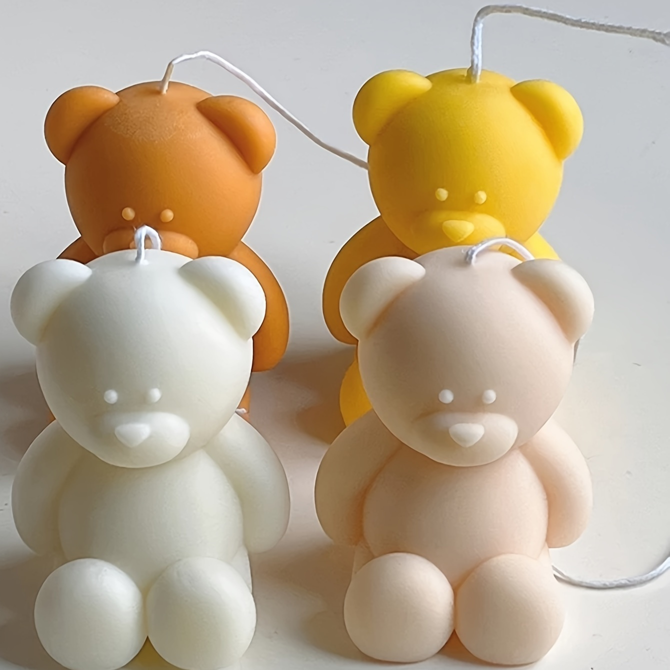 1pc Sitting Teddy Bear Silicone Candle Mold Handmade Incense - Temu