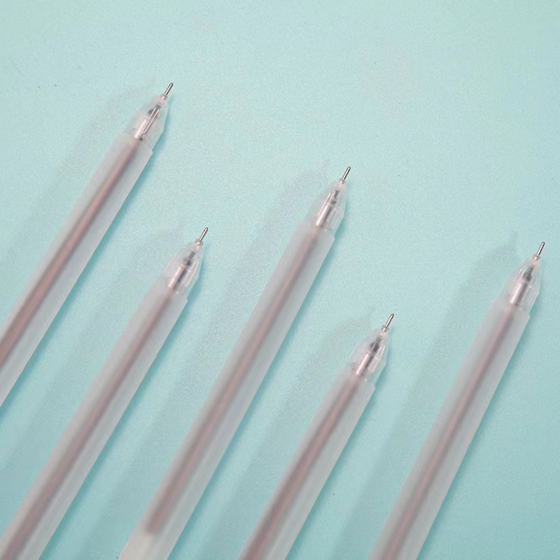 10pcs Matte Gel Gel Pen Black 0.5 Needle Pen Signature Pen For Students To Brush Question Or Office Use