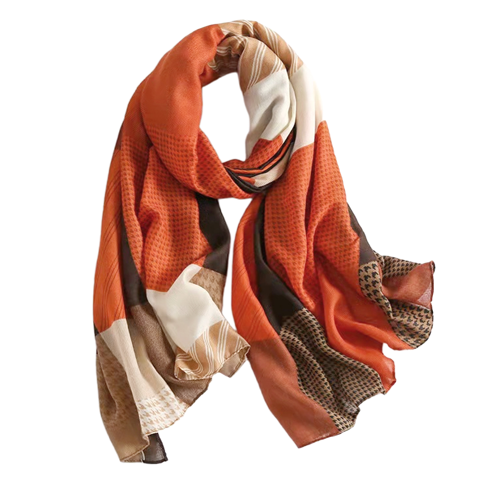 linen colorful plaid ladies scarf long shawl light and soft suitable for all seasons