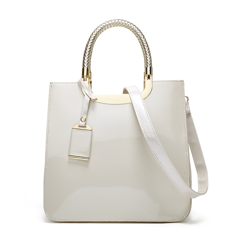 Elegant Tote Bag, Women's Simple Solid Color Handbag Casual Zipper Double  Handle Purse - Temu