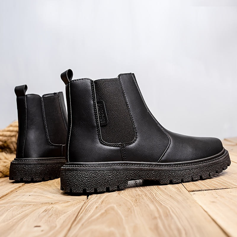 Men's Chelsea Boots Fashion Slip On Ankle Boots Elastic Dress Boots ...