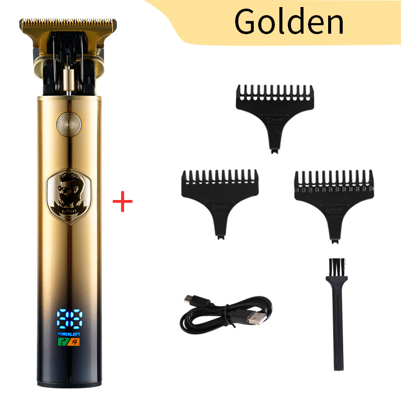 Cordless Professional Hair Clippers Men T blade Trimmer Zero
