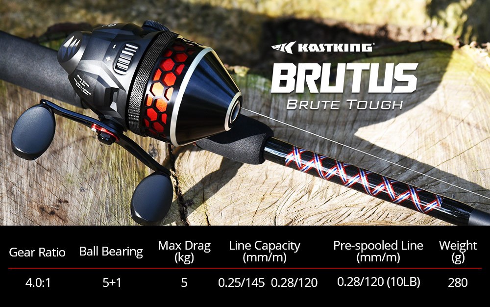 KastKing Brutus Super Light Spinning Fishing Reel 8KG Max Drag 5.2:1 Gear  Ratio Freshwater Carp Fishing Coil