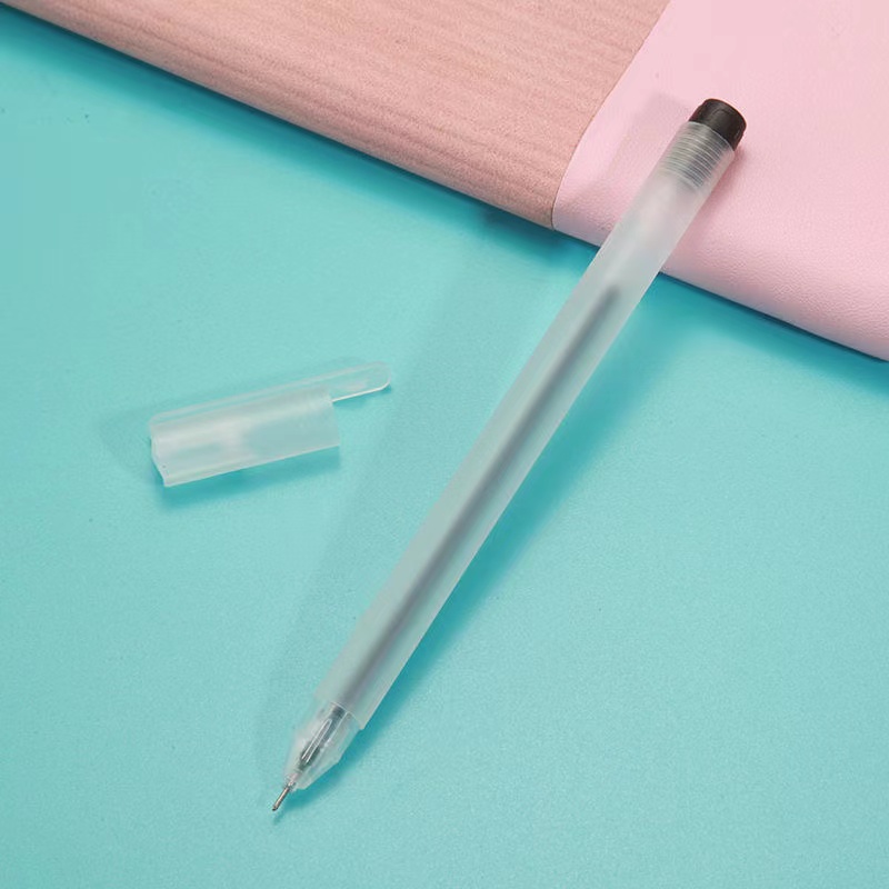 10pcs Matte Gel Gel Pen Black 0.5 Needle Pen Signature Pen For Students To Brush Question Or Office Use
