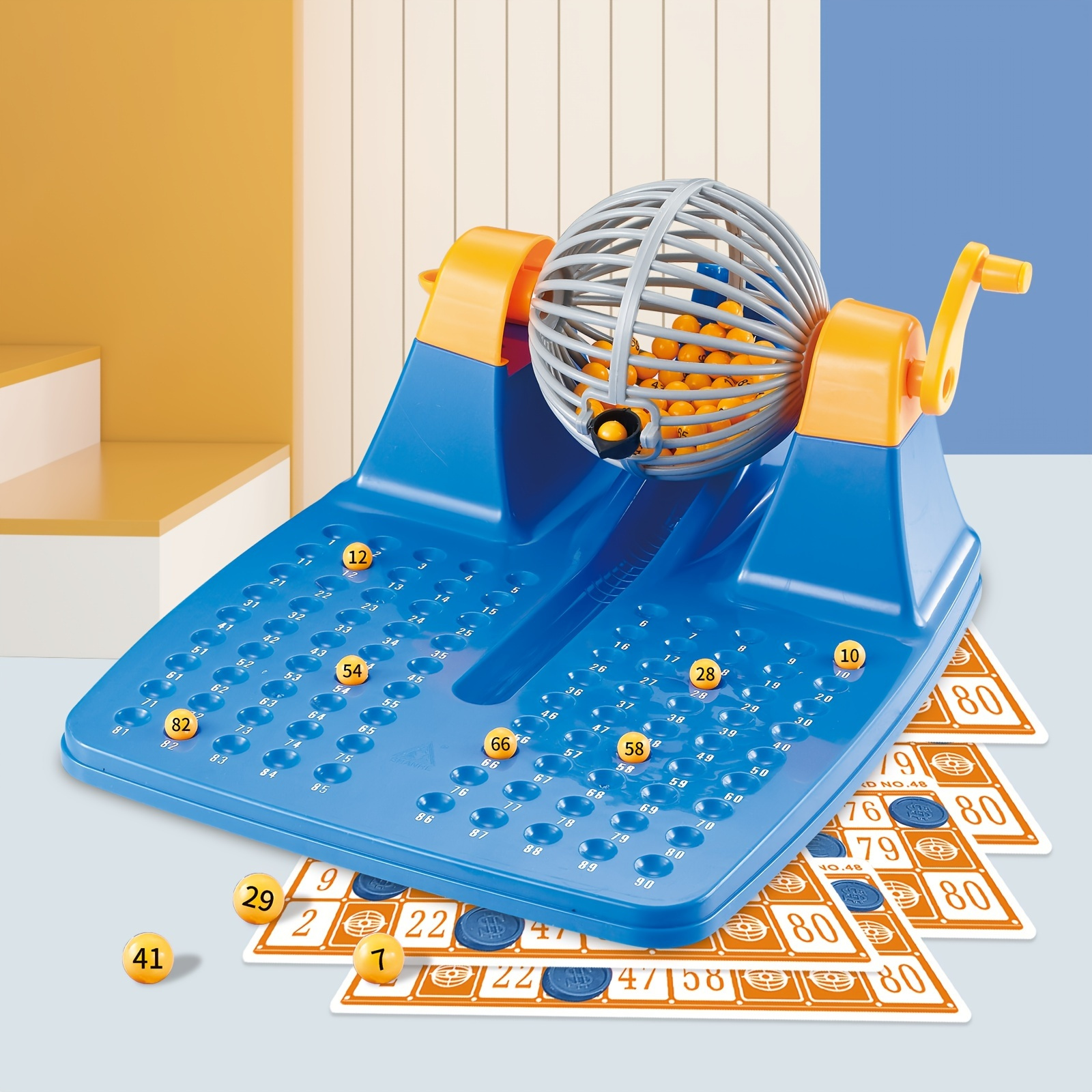 Mini juego de mesa de jaula de Bingo, máquina de mesa de escritorio, juegos  de azar para niños, juguete educativo, regalo de cumpleaños - AliExpress