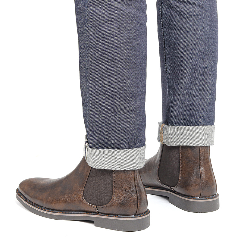 Men's Vintage Retro Chelsea Boots, Shoes For Winter - Temu