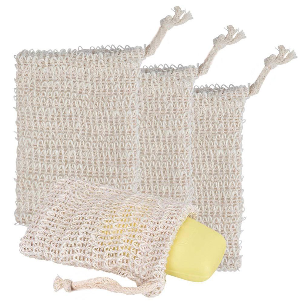 5 Pack Soap Exfoliating Bags, Natural Soap Saver Hand Made Sisal Mesh Soap Bag Bar Soap Bag With Drawstring For Bath Shower Use | Save More With Clearance Deals | Temu 5 Pack Soap Exfoliating Bags, Natural Soap Saver Hand Made Sisal Mesh Soap Bag Bar Soap Bag With Drawstring For Bath Shower Use | Save More With Clearance Deals | Temu