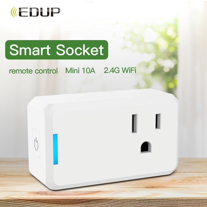 Wifi Smart Plug, For Home Automation, Mini Smart Plug Us Standard 10a Smart  Socket, Square Plug 100-130v With Timer, App Remote Control, Wifi Outlet  Socket Works With Alexa And Google Home, Only