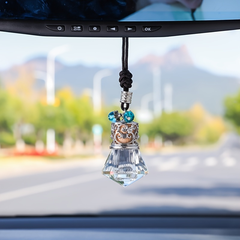 

Sparkle & Refresh Your Car Interior With This Crystal Car Perfume Empty Bottle Pendant!