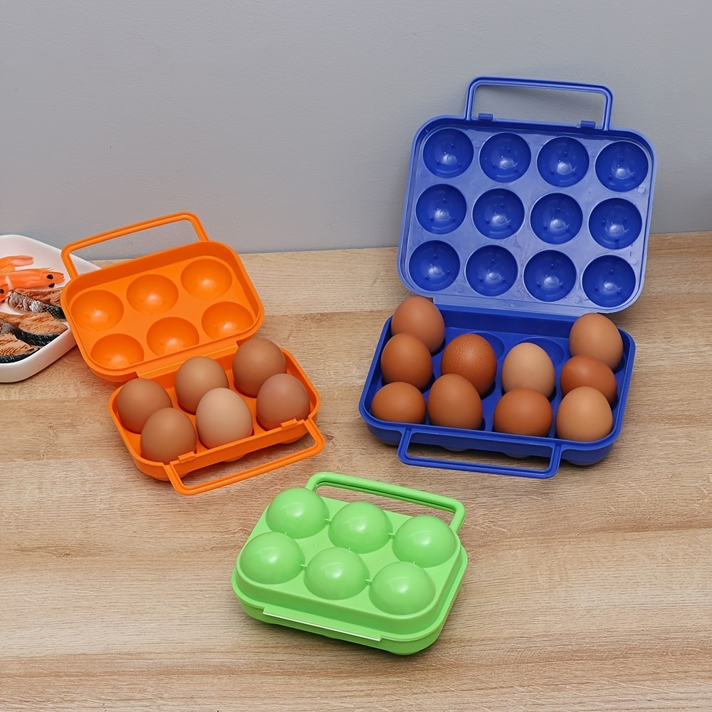 1pc Portable Carrier Egg Tray Storage Box Holder Camping 6 12 Eggs
