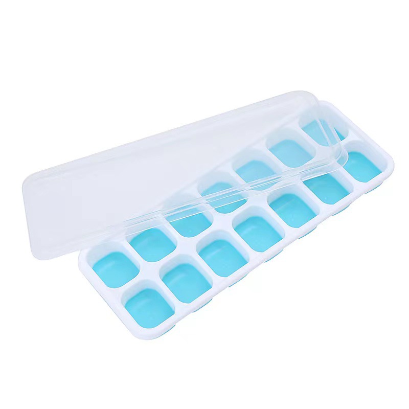 Ice Cube Trays 4 Pack, Easy Removable Silicone and 14 Lce Cube