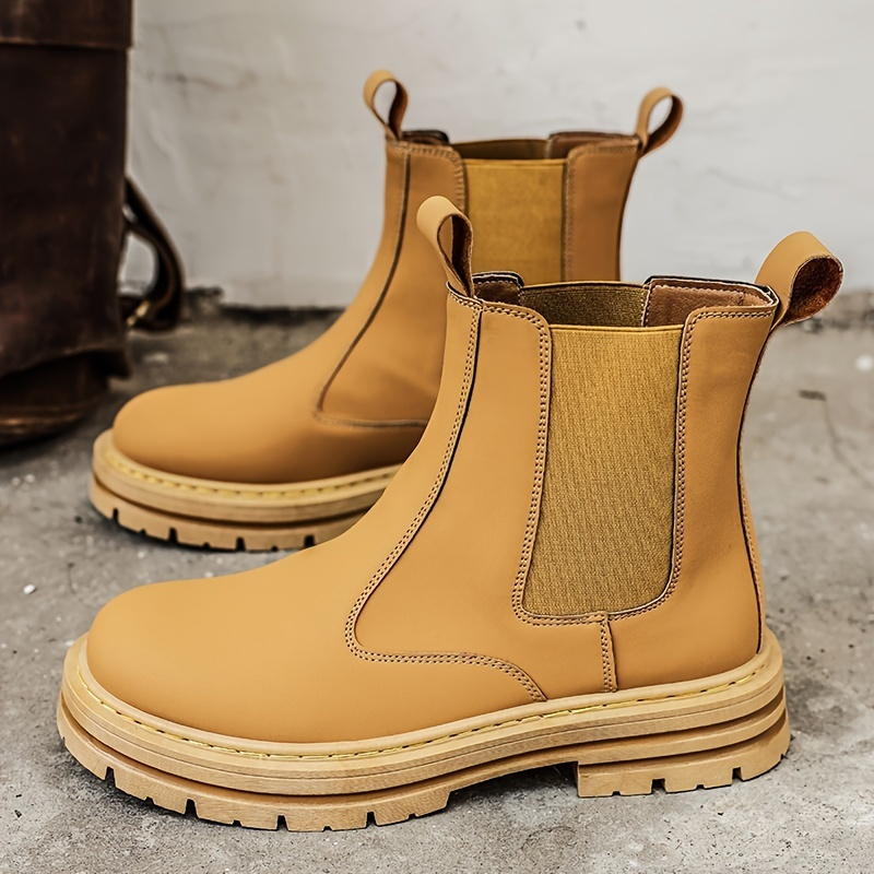 Men's Vintage Retro Chelsea Boots, Shoes For Winter - Temu