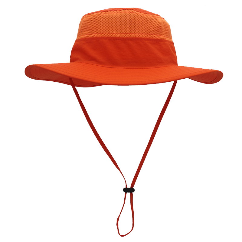 Morakot Fishing Boonie Sun Hat: Wide Brim Foldable & Adjustable Bucket Sunhat/waterproof Breathable Cooling Mesh Hat Orange