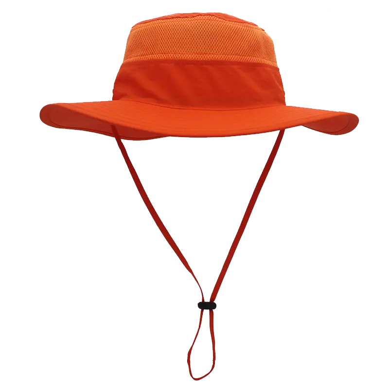 Morakot Fishing Boonie Sun Hat: Wide Brim Foldable & Adjustable Bucket Sunhat/waterproof Breathable Cooling Mesh Hat Orange