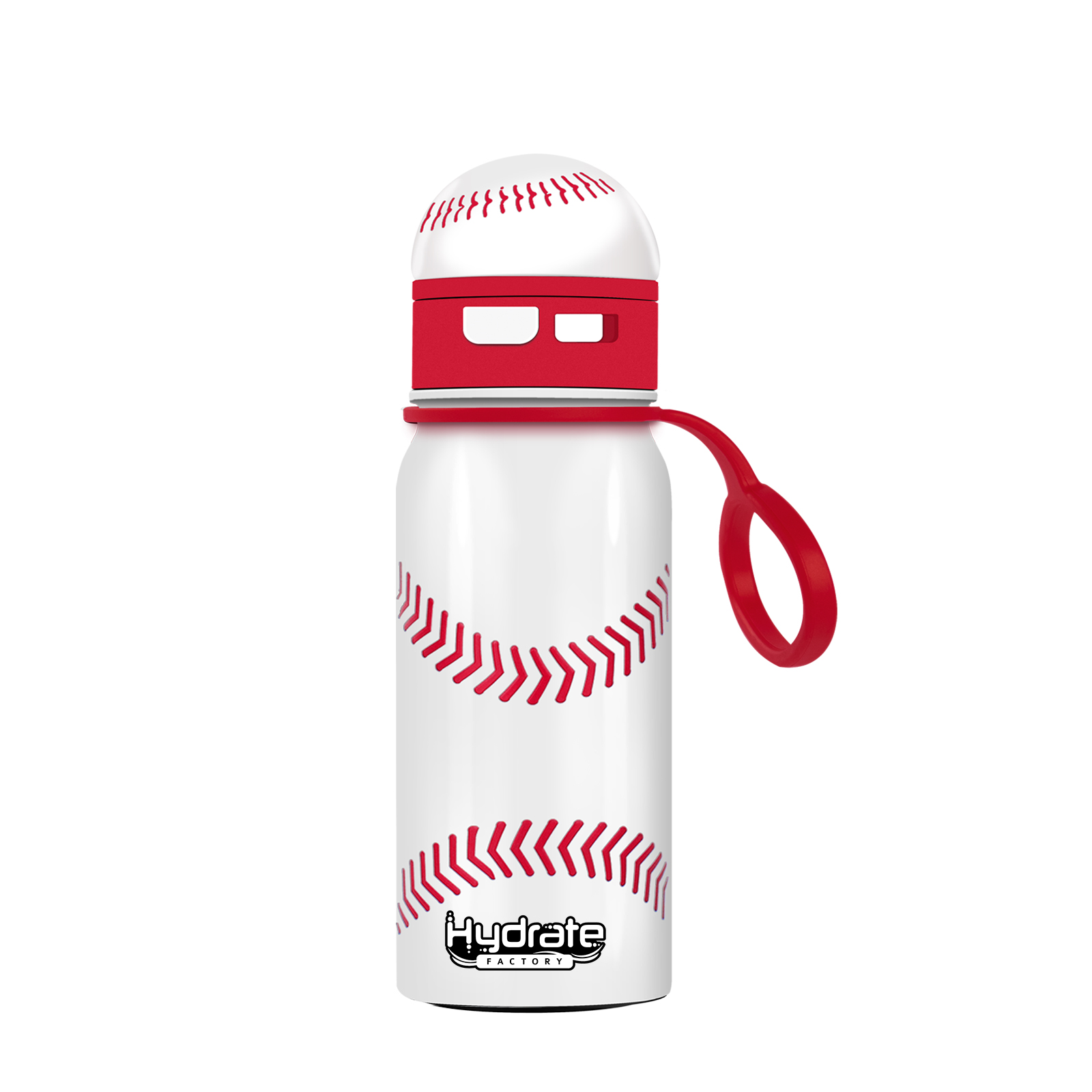 Double Insulated Stainless Steel Water Bottle With Baseball Design Straw  Lid - Perfect For Sports And Outdoor Activities - Temu