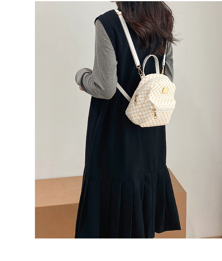 Mini Geo Pattern Zipper Backpack Womens Trendy Faux Leather Backpack For  Work School 7 48 6 29 2 75 Inch - Bags & Luggage - Temu Germany